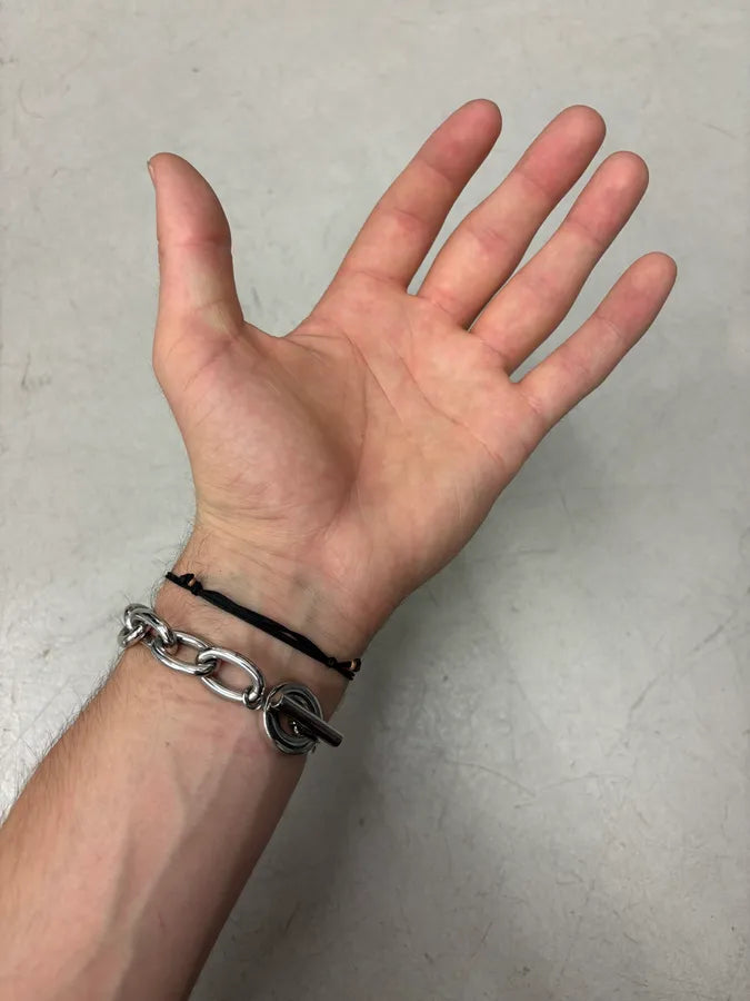 2000s Dolce & Gabbana Grey Metal Large Links Bracelet kKJvCKR 3
