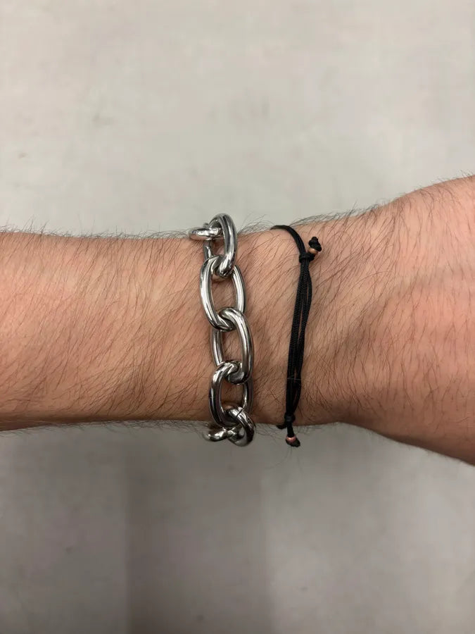 2000s Dolce & Gabbana Grey Metal Large Links Bracelet kKJvCKR 2