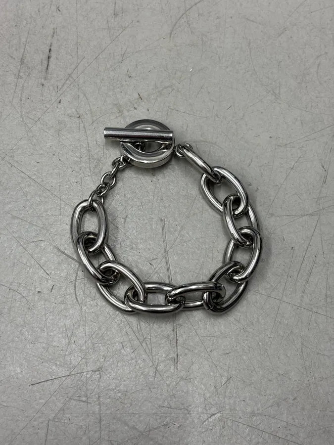 2000s Dolce & Gabbana Grey Metal Large Links Bracelet kKJvCKR 0