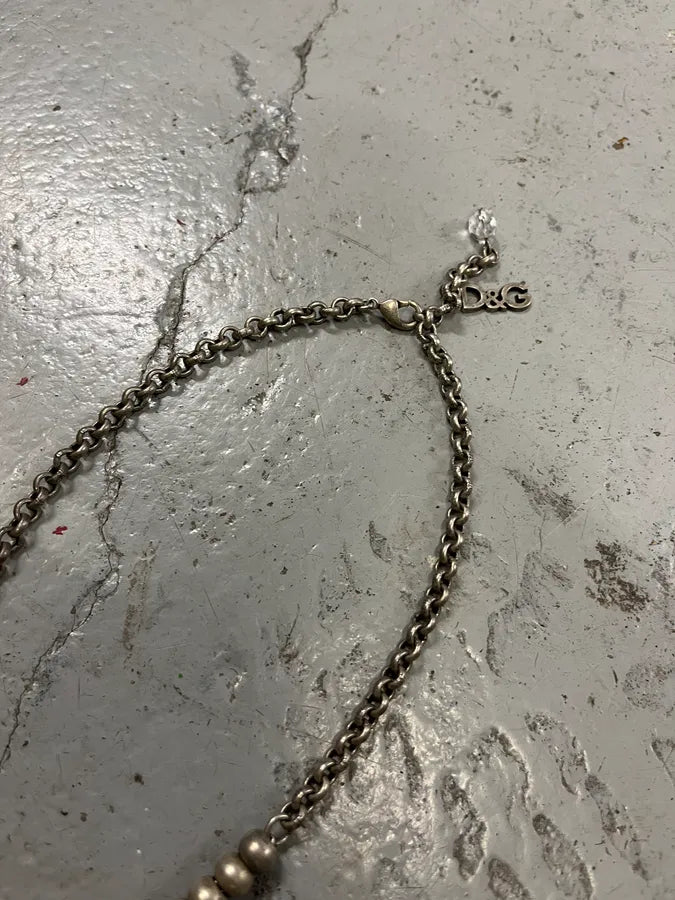 2000s Dolce & Gabbana Silver Metal Multi-Charm Necklace nFTUZkP 4