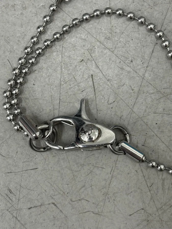 2000s Dolce & Gabbana Silver Steel Golden Heart Dog Tag Necklace XlklAFU 5