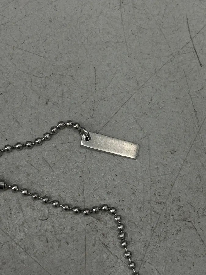 2000s Dolce & Gabbana Silver Steel Golden Heart Dog Tag Necklace XlklAFU 4