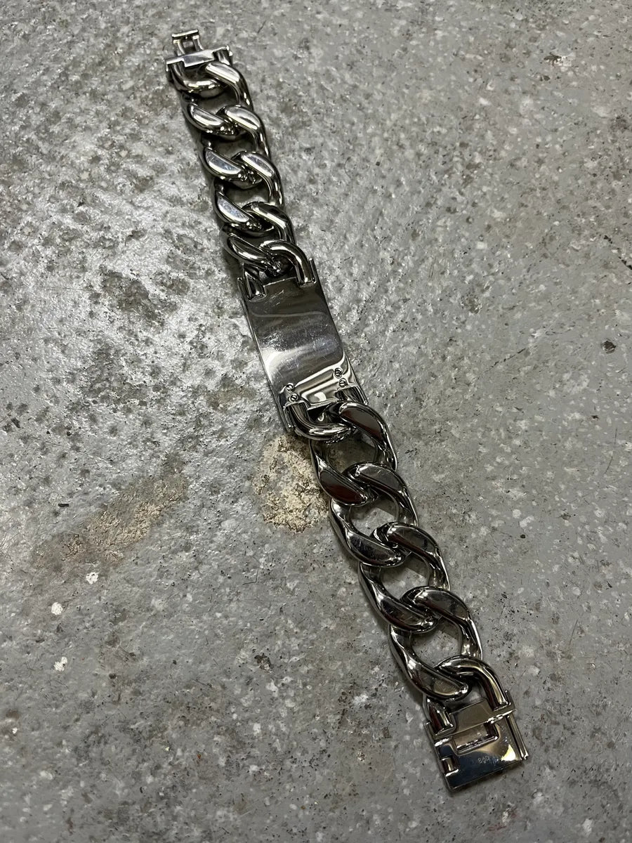 2000s Dolce & Gabbana Silver Steel Grey Bracelet (OS) 0