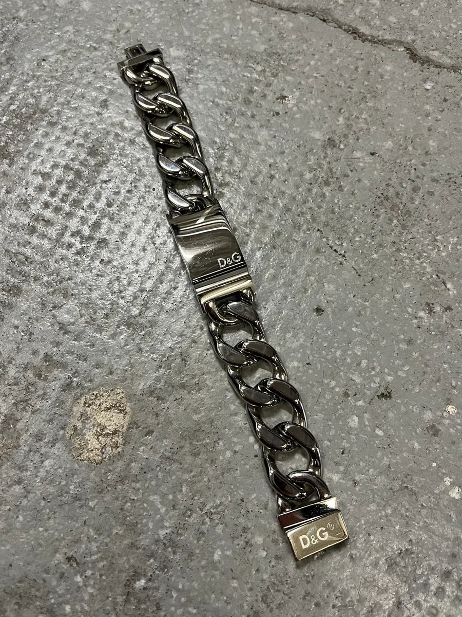 2000s Dolce & Gabbana Silver Steel Grey Bracelet (OS) 3