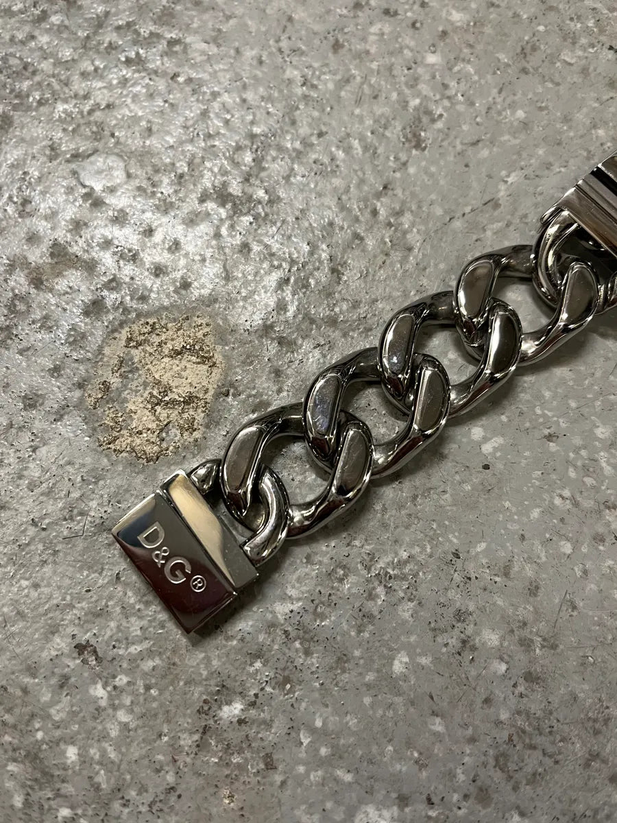 2000s Dolce & Gabbana Silver Steel Grey Bracelet (OS) 5