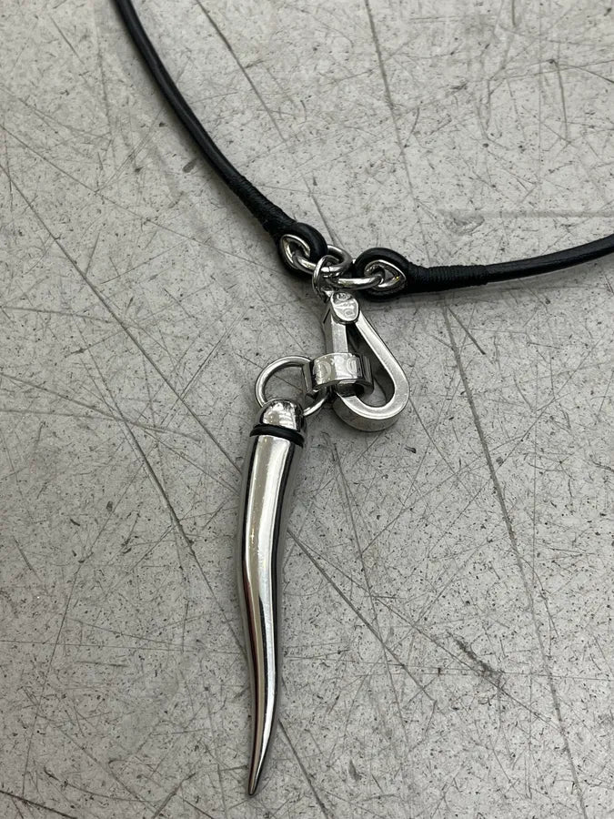 AW2005 Dolce & Gabbana Silver Tooth Necklace iieYLCR 3