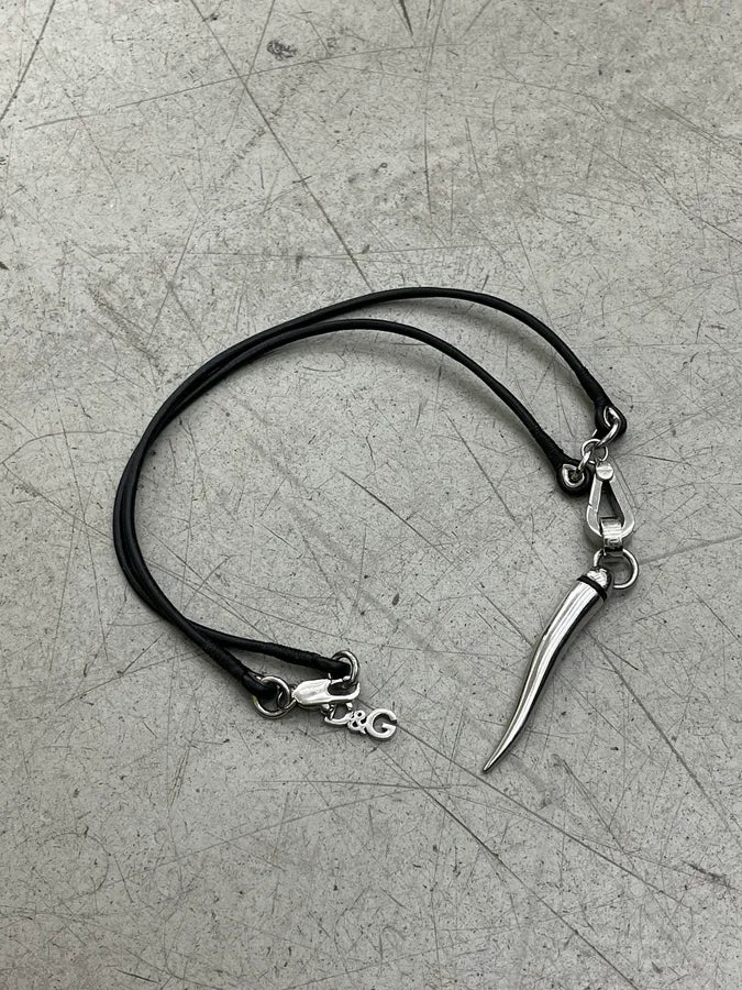 AW2005 Dolce & Gabbana Silver Tooth Necklace iieYLCR 2