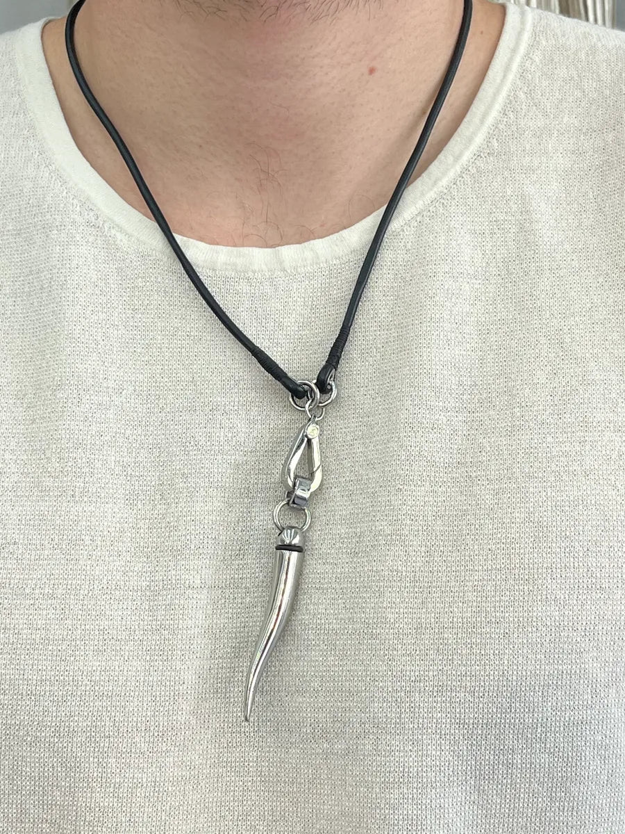 AW2005 Dolce & Gabbana Silver Tooth Necklace iieYLCR 1