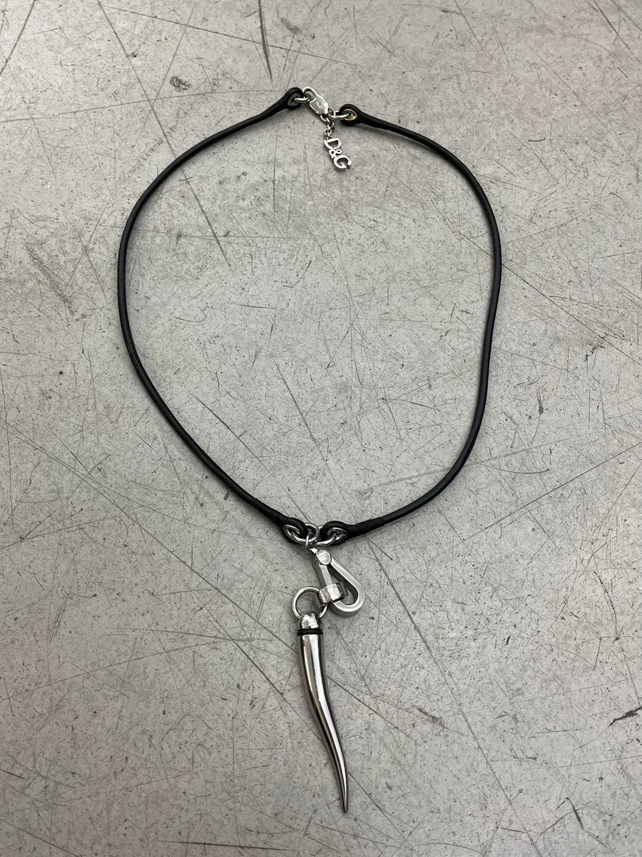 AW2005 Dolce & Gabbana Silver Tooth Necklace iieYLCR 0