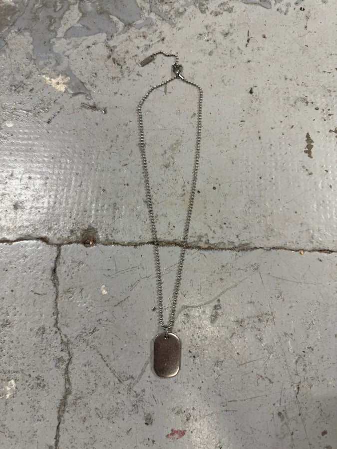 2000s Dolce & Gabbana Simple Dog Tag Ball Chain Necklace kAePZji 3
