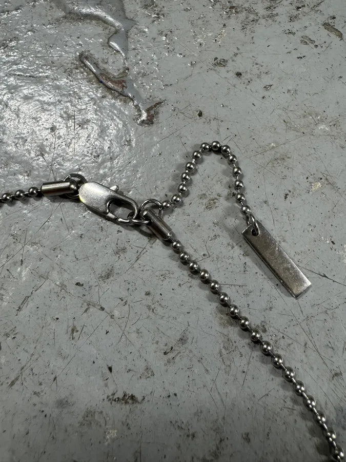 2000s Dolce & Gabbana Simple Dog Tag Ball Chain Necklace kAePZji 4