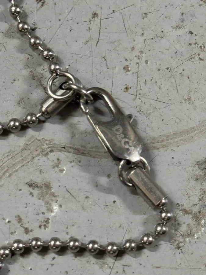 2000s Dolce & Gabbana Simple Dog Tag Ball Chain Necklace kAePZji 5