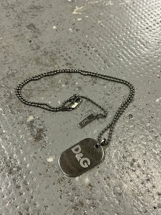 2000s Dolce & Gabbana Simple Dog Tag Necklace FtBLVqP 2