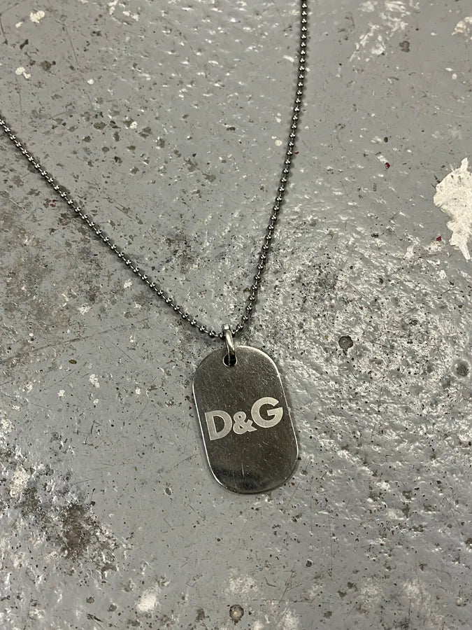 2000s Dolce & Gabbana Simple Dog Tag Necklace FtBLVqP 4