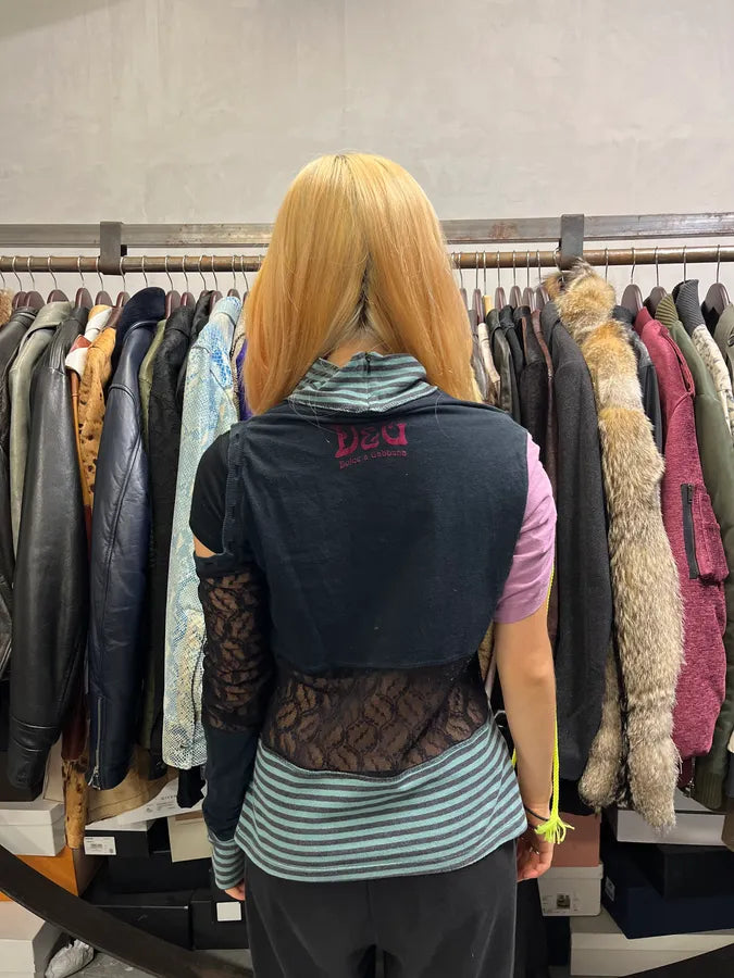 2000s Dolce & Gabbana Simply Superlative Stripes Asymmetrical Lonsleeves tCbajpx 4