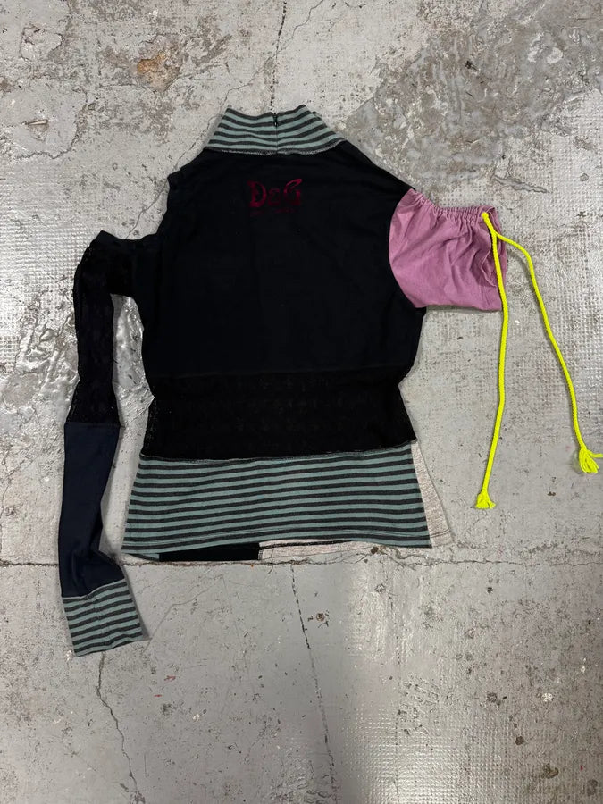 2000s Dolce & Gabbana Simply Superlative Stripes Asymmetrical Lonsleeves tCbajpx 3