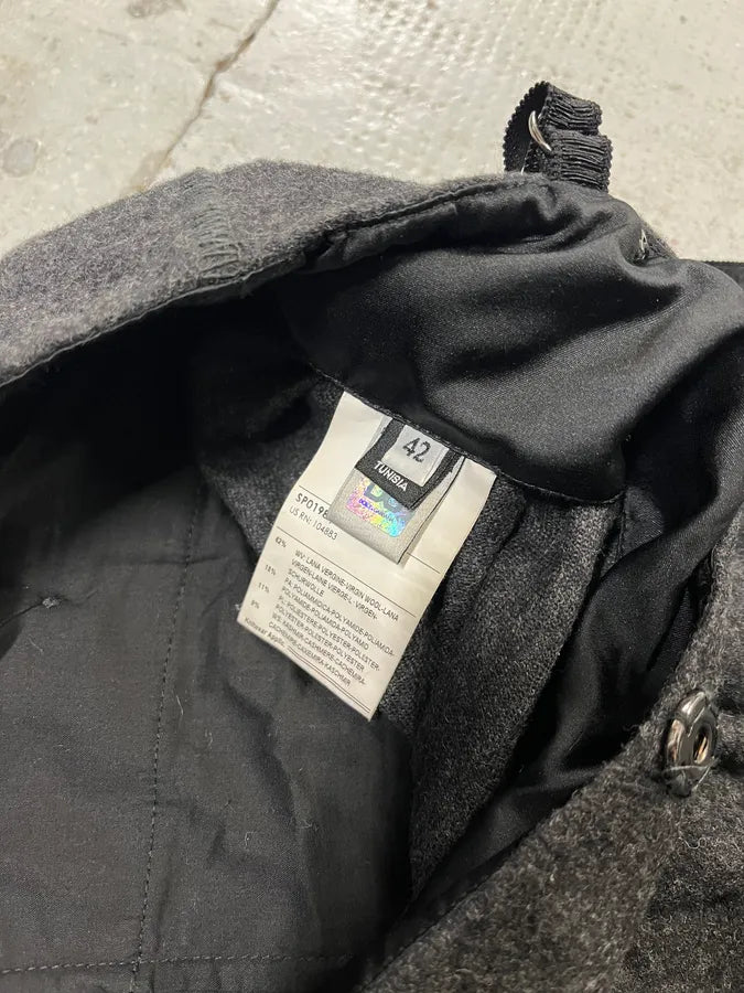 2000s Dolce & Gabbana Sleeves Waist Grey Wool Pants kPBQpcU 10