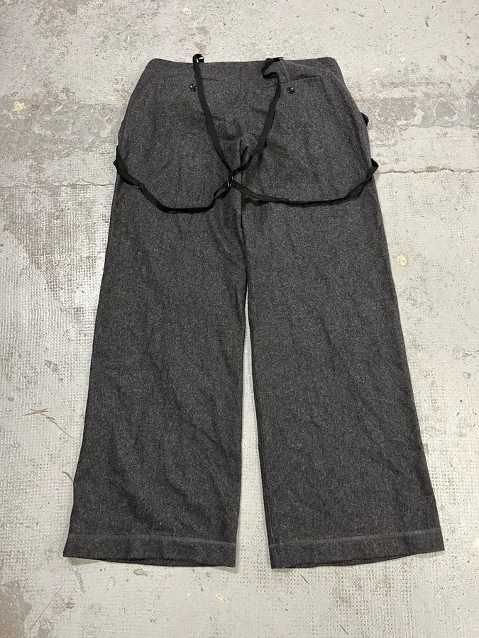 2000s Dolce & Gabbana Sleeves Waist Grey Wool Pants kPBQpcU 7