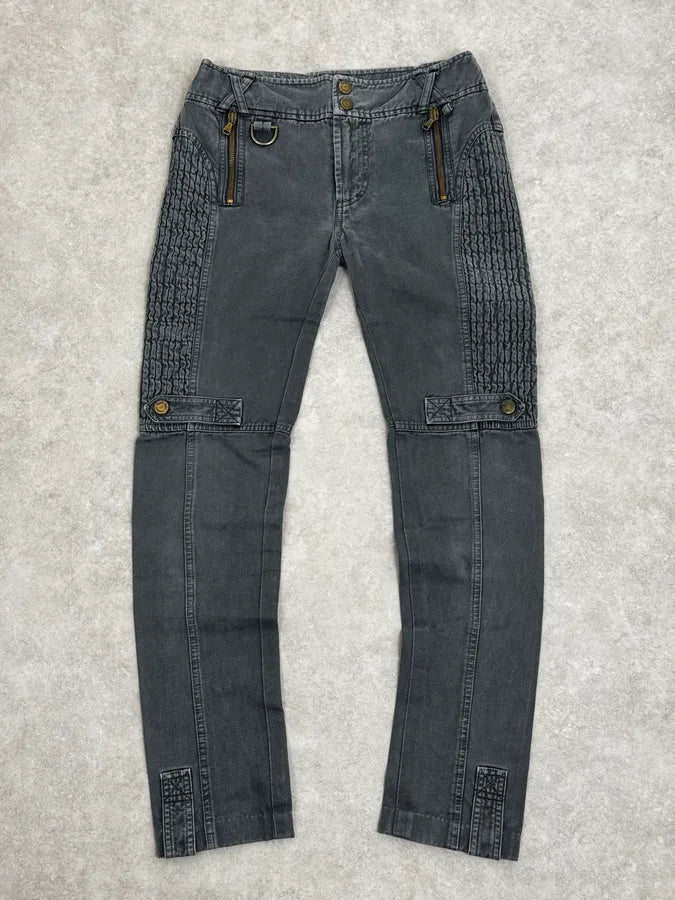 2000s Dolce & Gabbana Slim Technical Grey Denim Jeans DOOuHRv 0