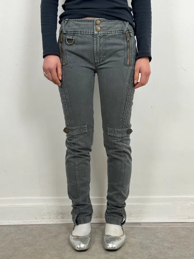 2000s Dolce & Gabbana Slim Technical Grey Denim Jeans DOOuHRv 1