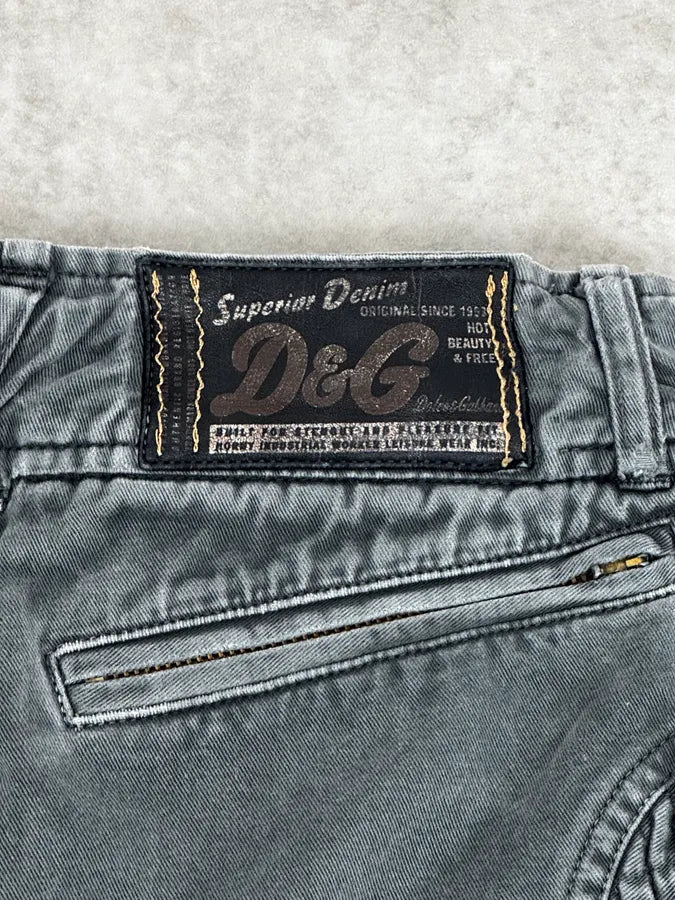 2000s Dolce & Gabbana Slim Technical Grey Denim Jeans DOOuHRv 10