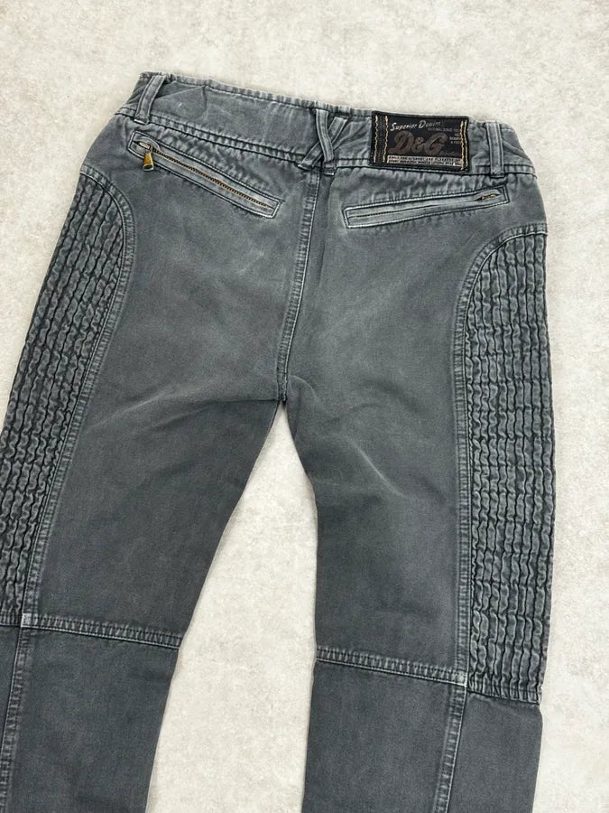 2000s Dolce & Gabbana Slim Technical Grey Denim Jeans DOOuHRv 6