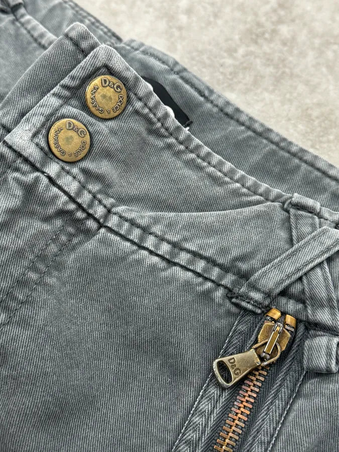 2000s Dolce & Gabbana Slim Technical Grey Denim Jeans DOOuHRv 9