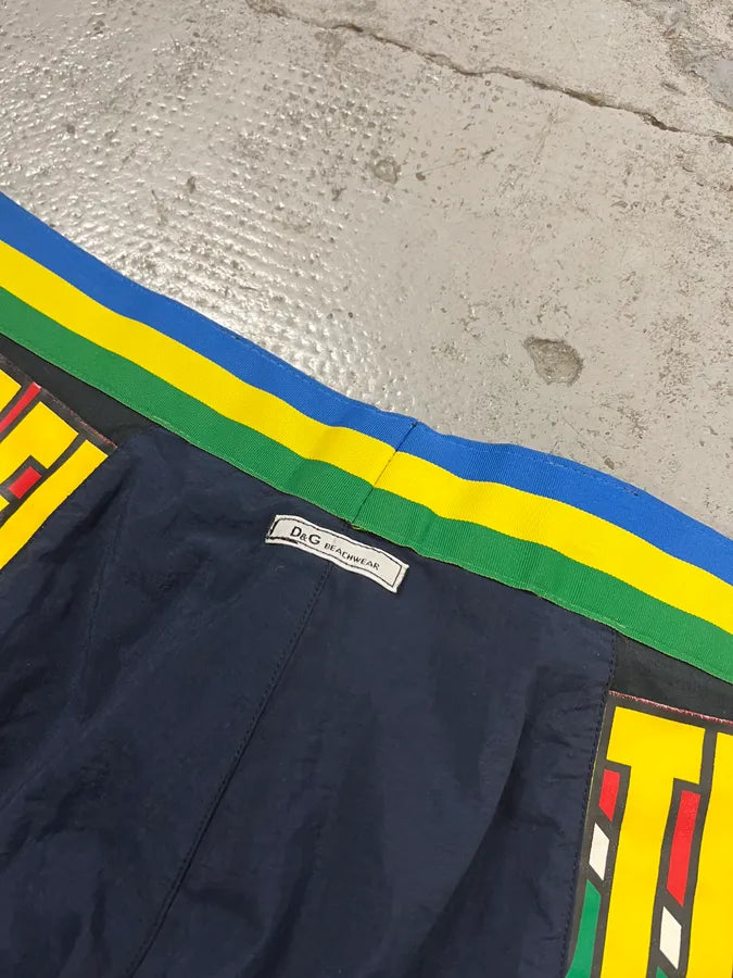 2000s Dolce & Gabbana South Africa Navy Beachwear Shorts fLNvJSE 8