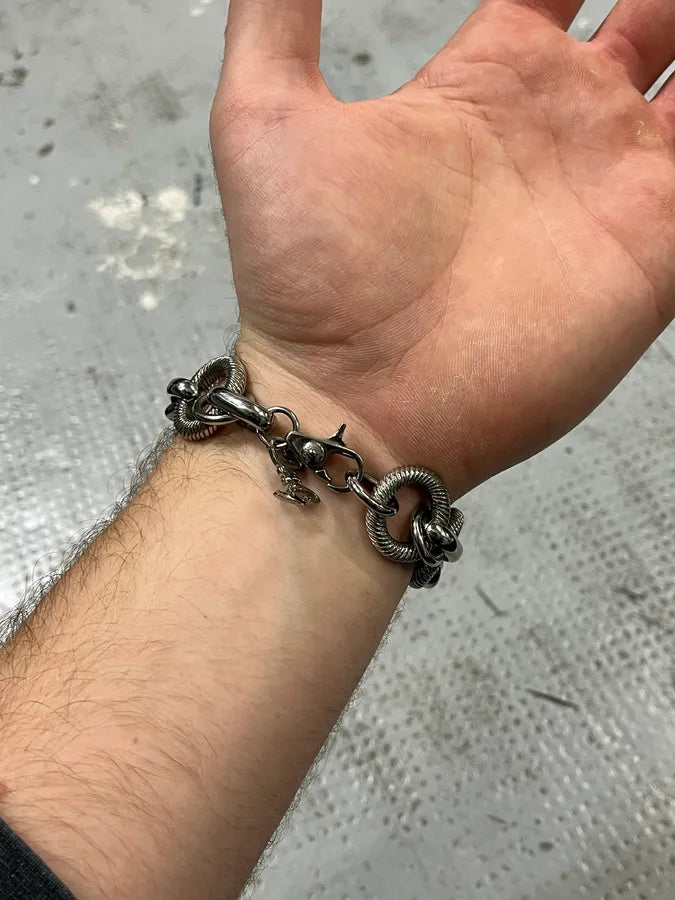 2000s Dolce & Gabbana Spiral Stainless Steel Bracelet OJvIlxO 2