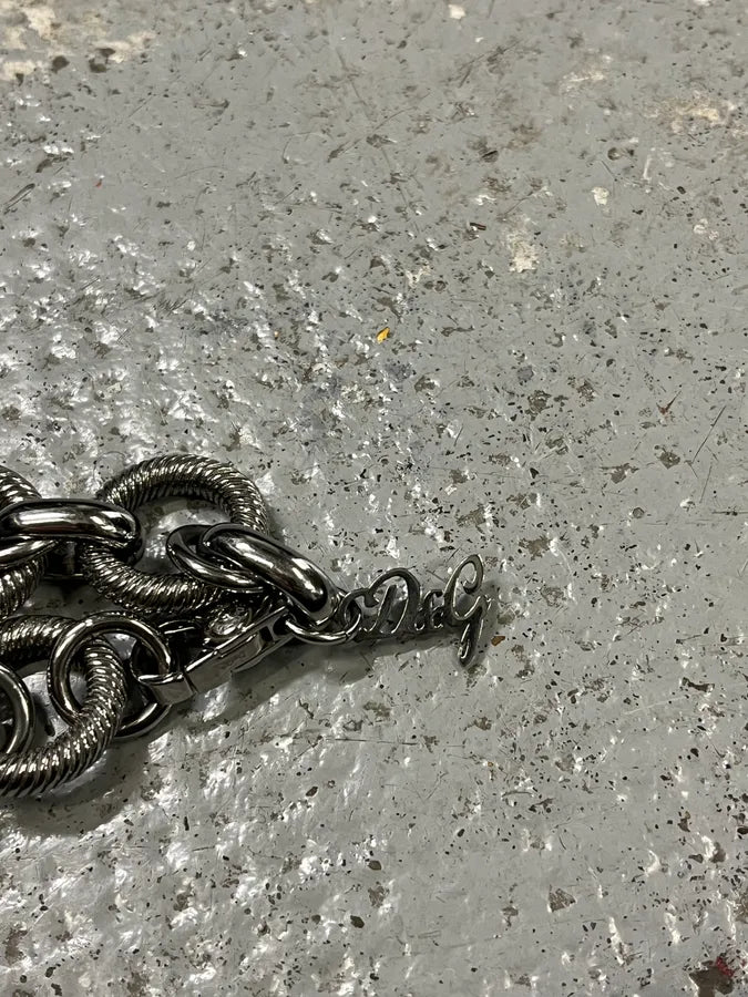 2000s Dolce & Gabbana Spiral Stainless Steel Bracelet OJvIlxO 4