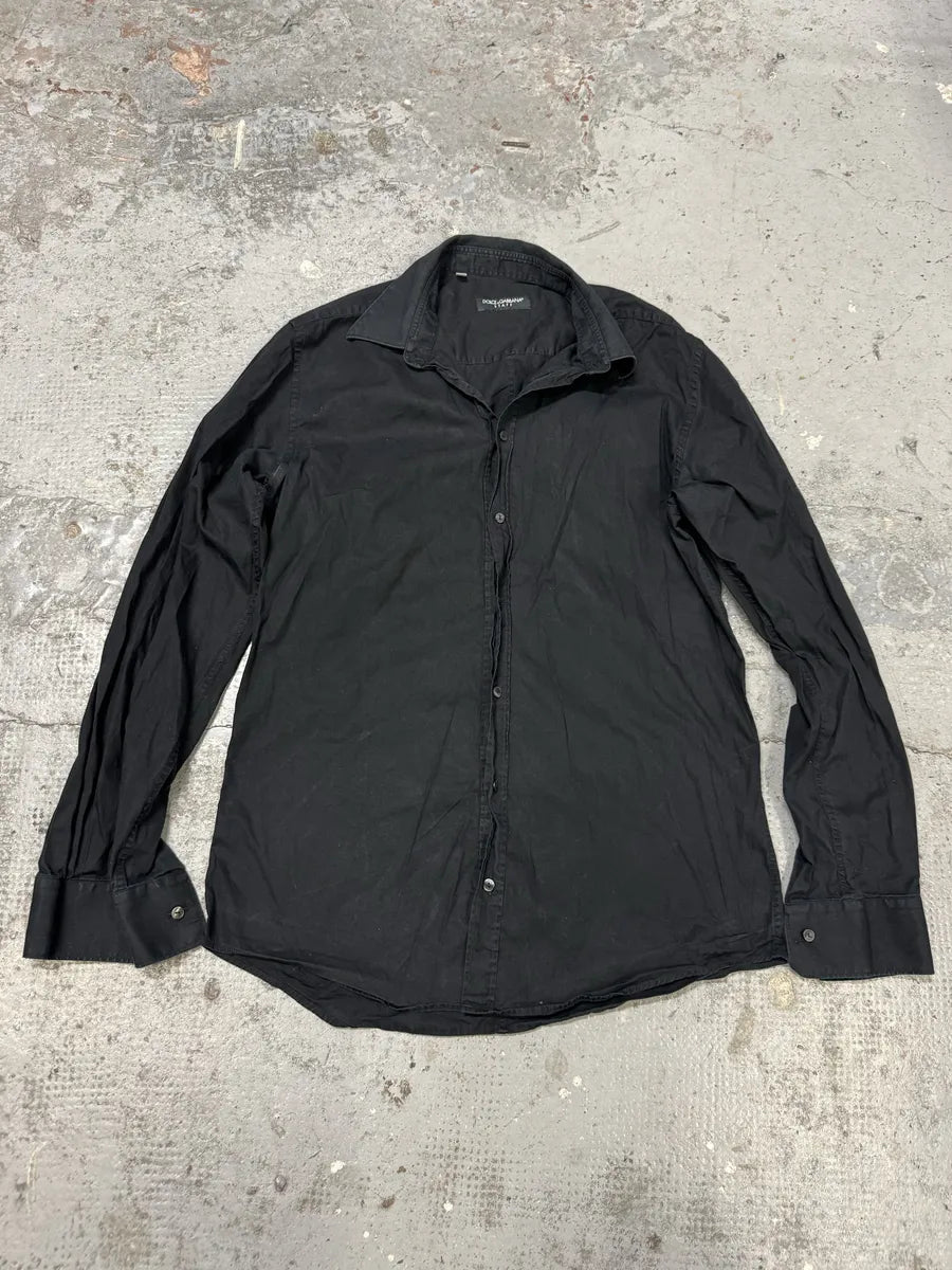 2000s Dolce & Gabbana Staff Black Shirt sljZhOV 0
