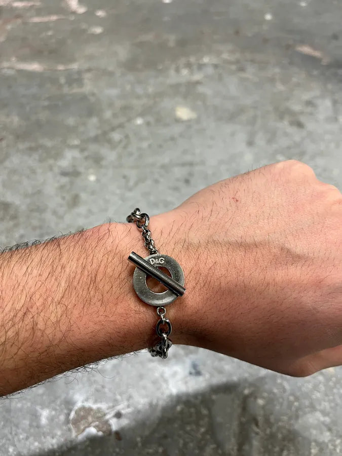 2000s Dolce & Gabbana Stainless Steel Bracelet (OS) 2