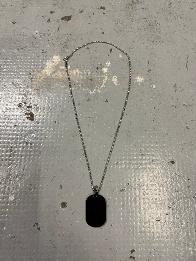 2000s Dolce & Gabbana Stainless Steel Dog Tag & Mini Cross Necklace WUrESHS 2