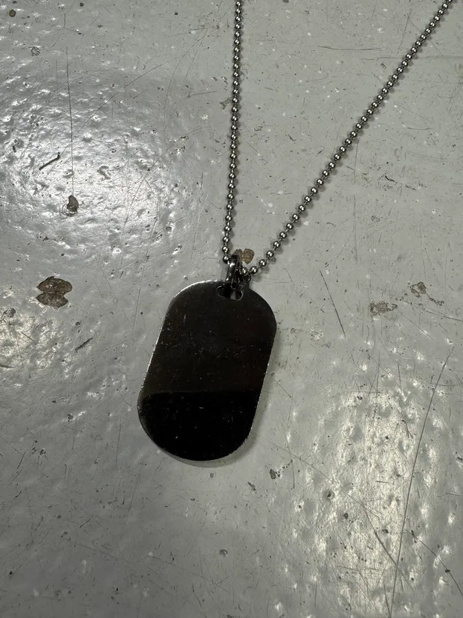 2000s Dolce & Gabbana Stainless Steel Dog Tag & Mini Cross Necklace WUrESHS 4