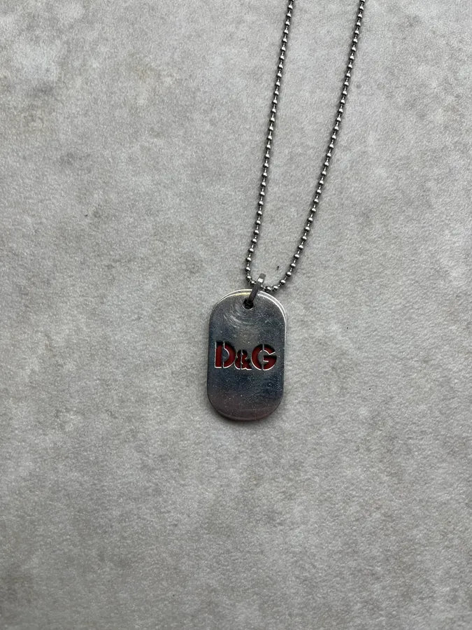 2000s Dolce & Gabbana Double Love Dog Tag Necklace WuyKOmk 4