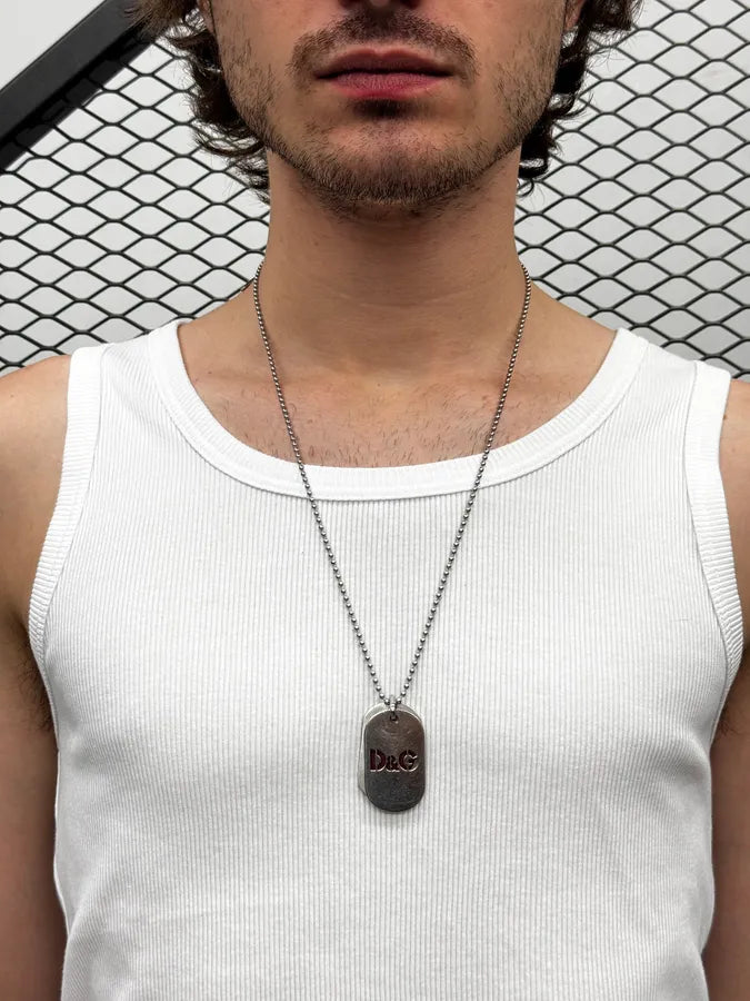2000s Dolce & Gabbana Double Love Dog Tag Necklace WuyKOmk 1