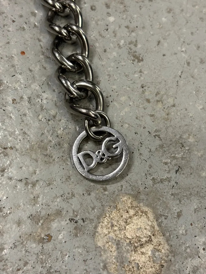 2000s Dolce & Gabbana Stainless Steel Hybrid Bracelet KNDOXZU 5