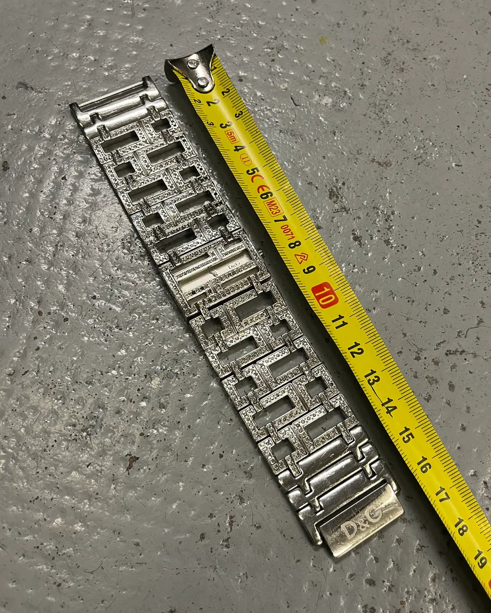 2000s Dolce & Gabbana Stainless Steel Strass Bracelet Watch mJBKplH 10