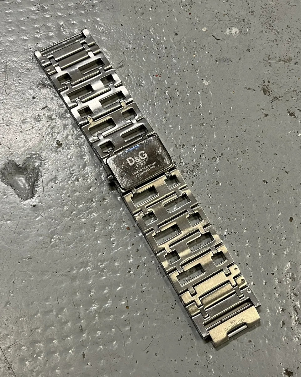 2000s Dolce & Gabbana Stainless Steel Strass Bracelet Watch mJBKplH 8