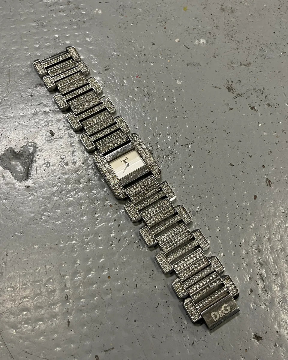 2000s Dolce & Gabbana Stainless Steel Swarovski-Embellished Watch HFbCkDY 1