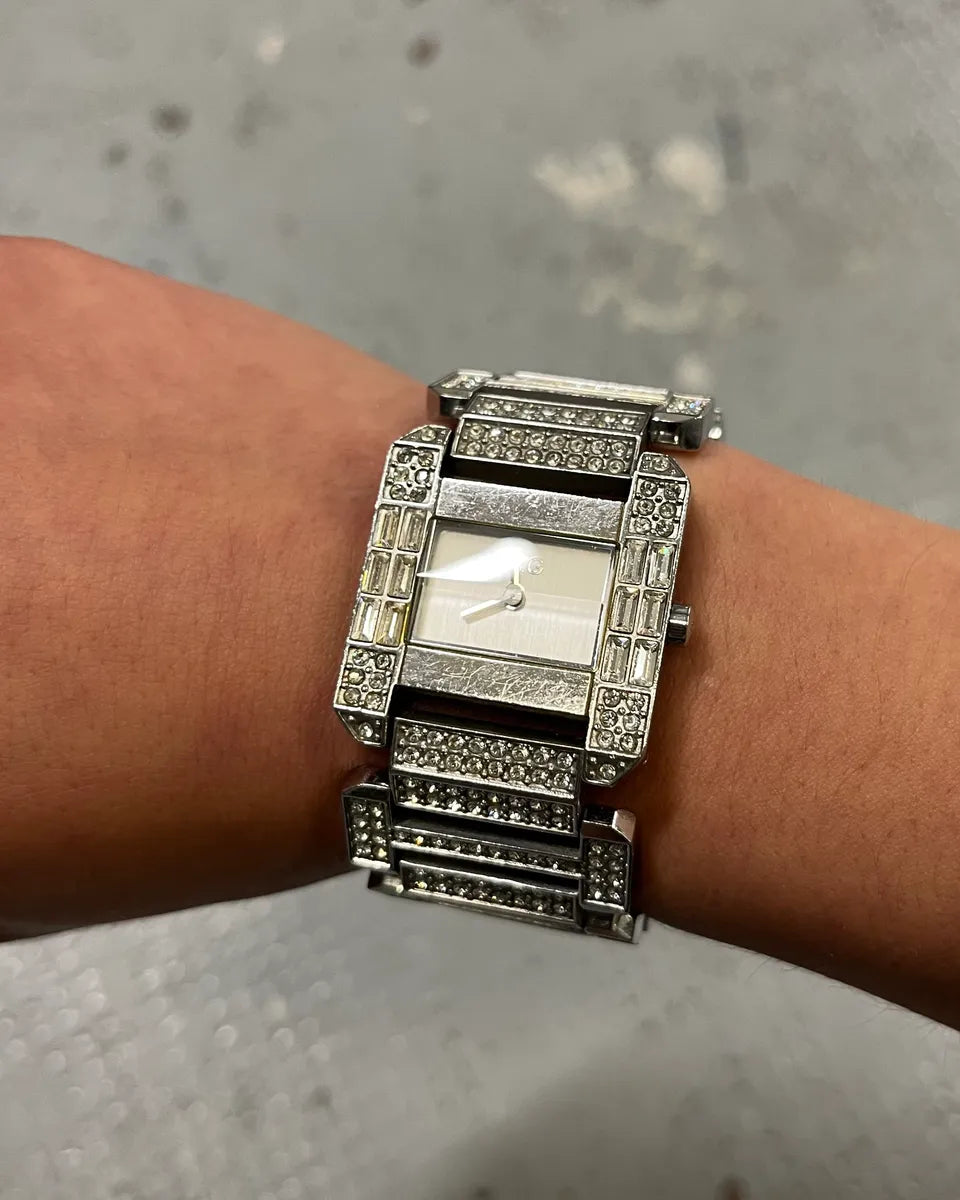 2000s Dolce & Gabbana Stainless Steel Swarovski-Embellished Watch HFbCkDY 2