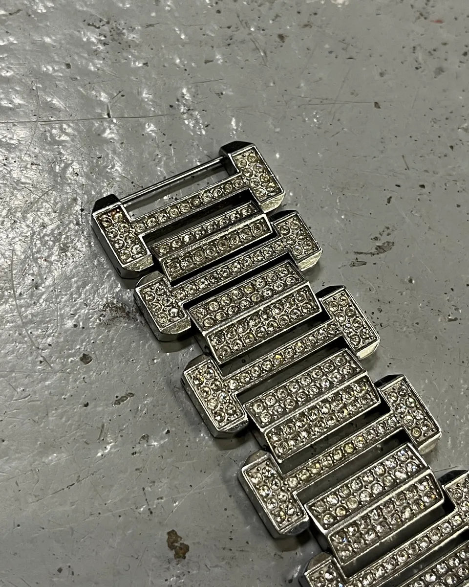 2000s Dolce & Gabbana Stainless Steel Swarovski-Embellished Watch HFbCkDY 5