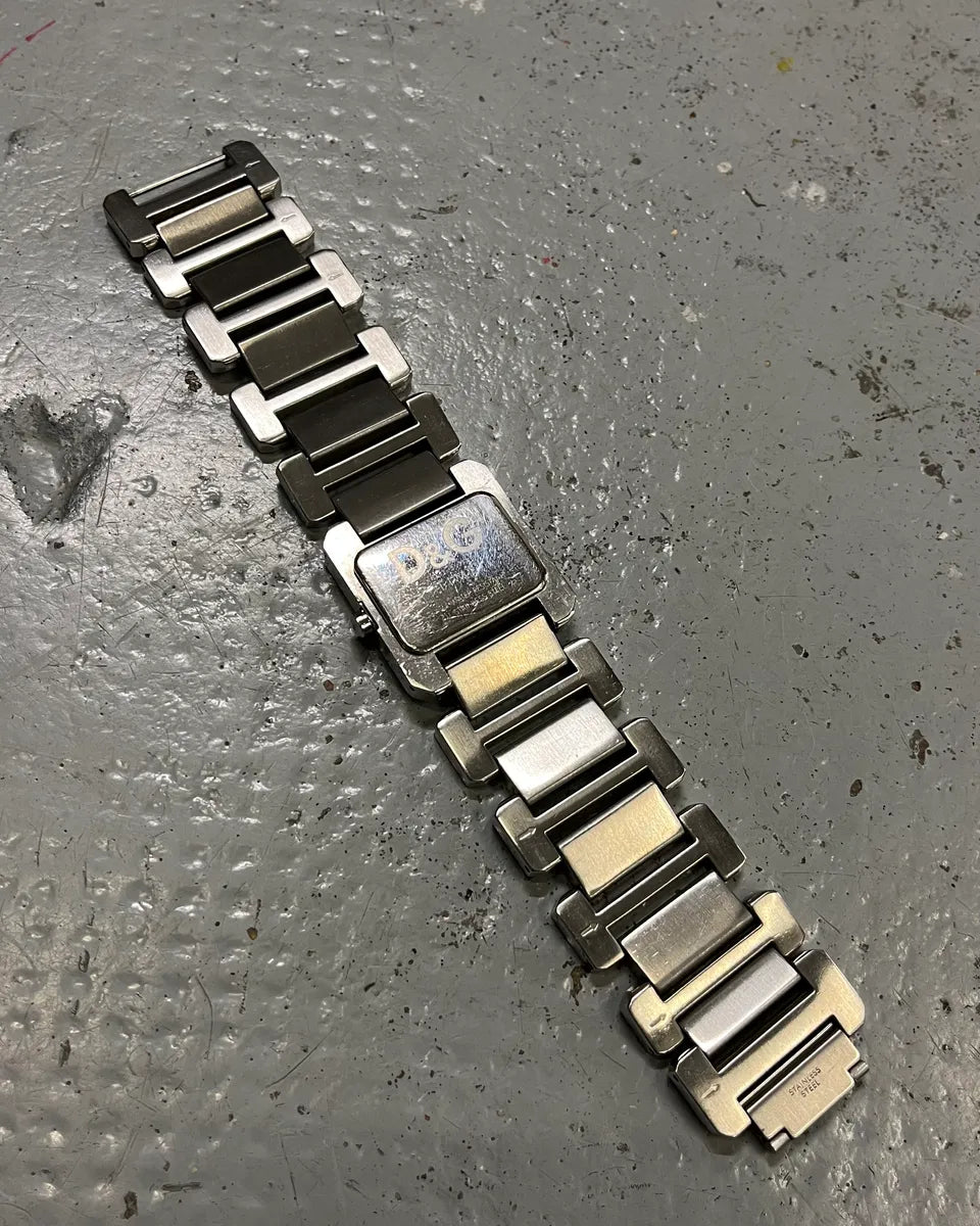2000s Dolce & Gabbana Stainless Steel Swarovski-Embellished Watch HFbCkDY 8