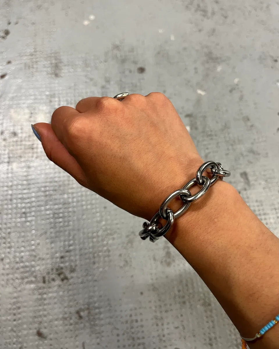 2000s Dolce & Gabbana Stainless Still Anchor Chain Bracelet ScnTevk 0