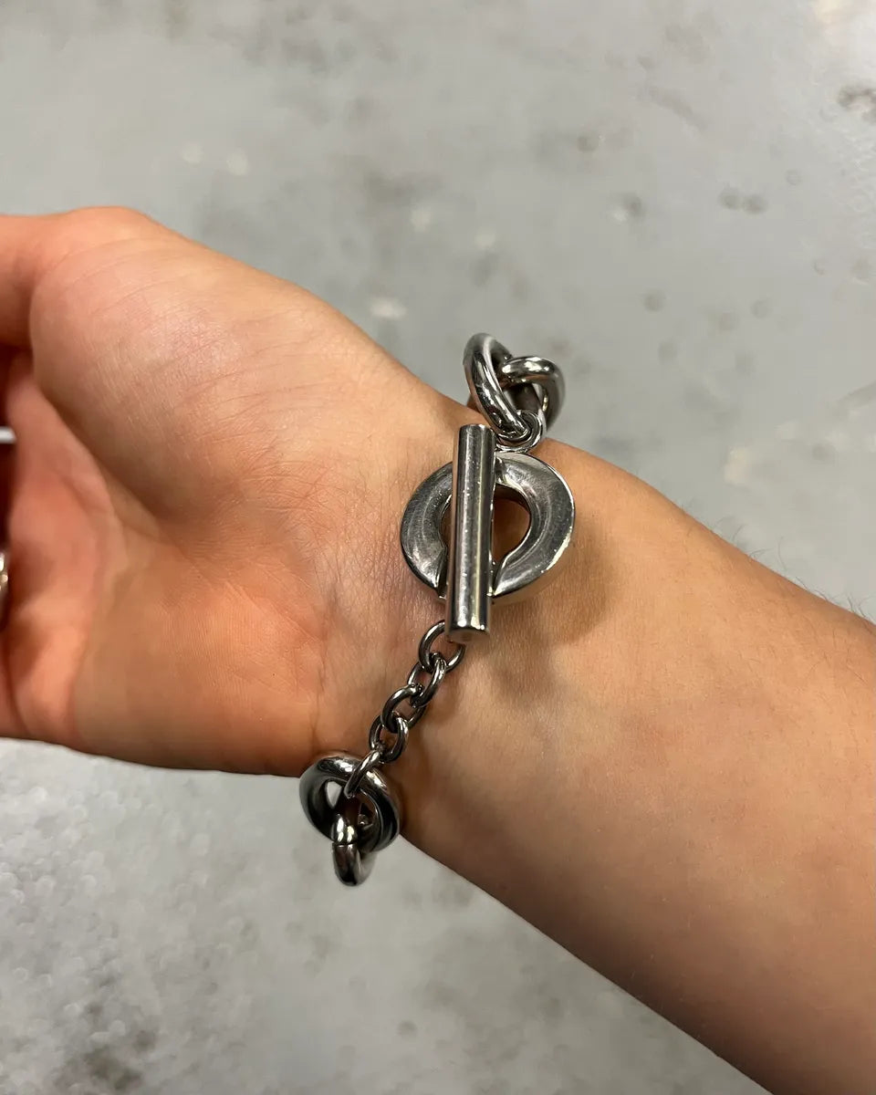 2000s Dolce & Gabbana Stainless Still Anchor Chain Bracelet ScnTevk 3