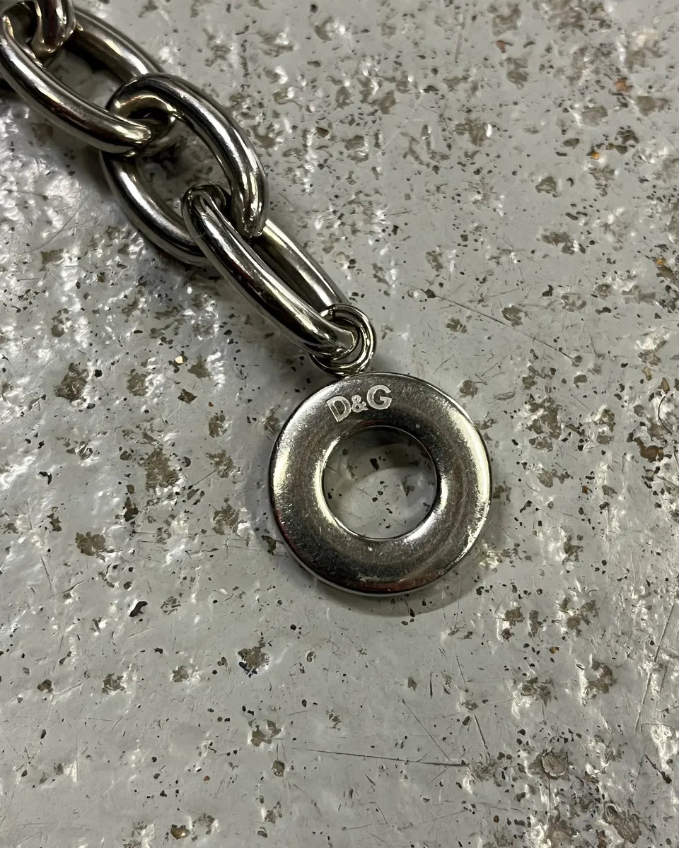 2000s Dolce & Gabbana Stainless Still Anchor Chain Bracelet ScnTevk 5