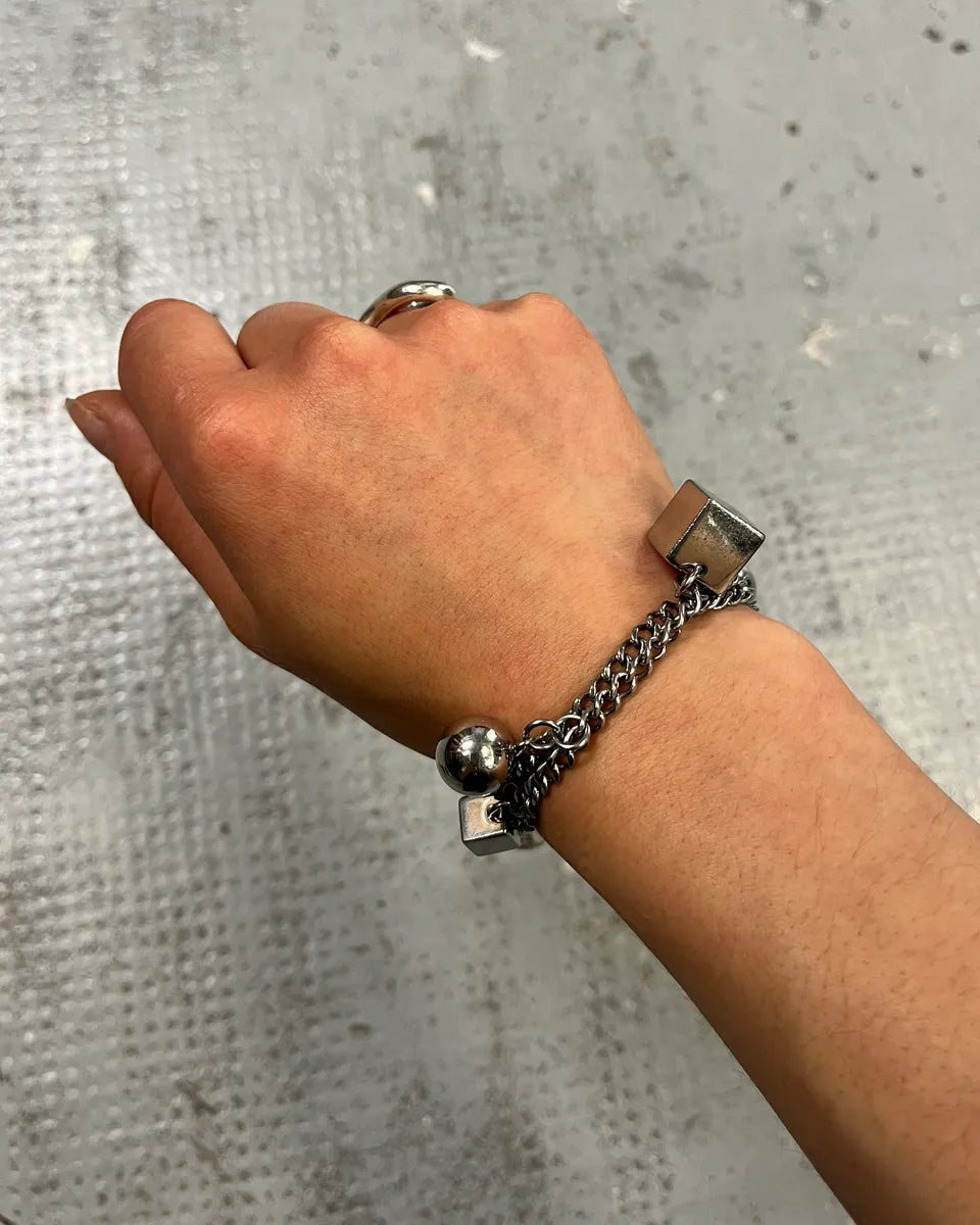 2000s Dolce & Gabbana Stainless Still Metal Charm Bracelet pWViiAZ 1