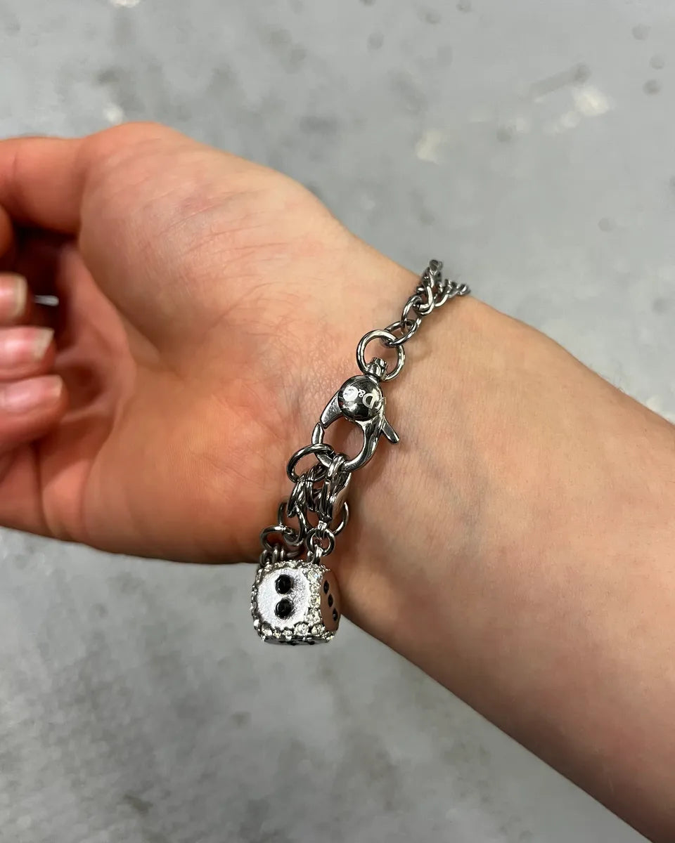 2000s Dolce & Gabbana Stainless Still Metal Charm Bracelet pWViiAZ 3