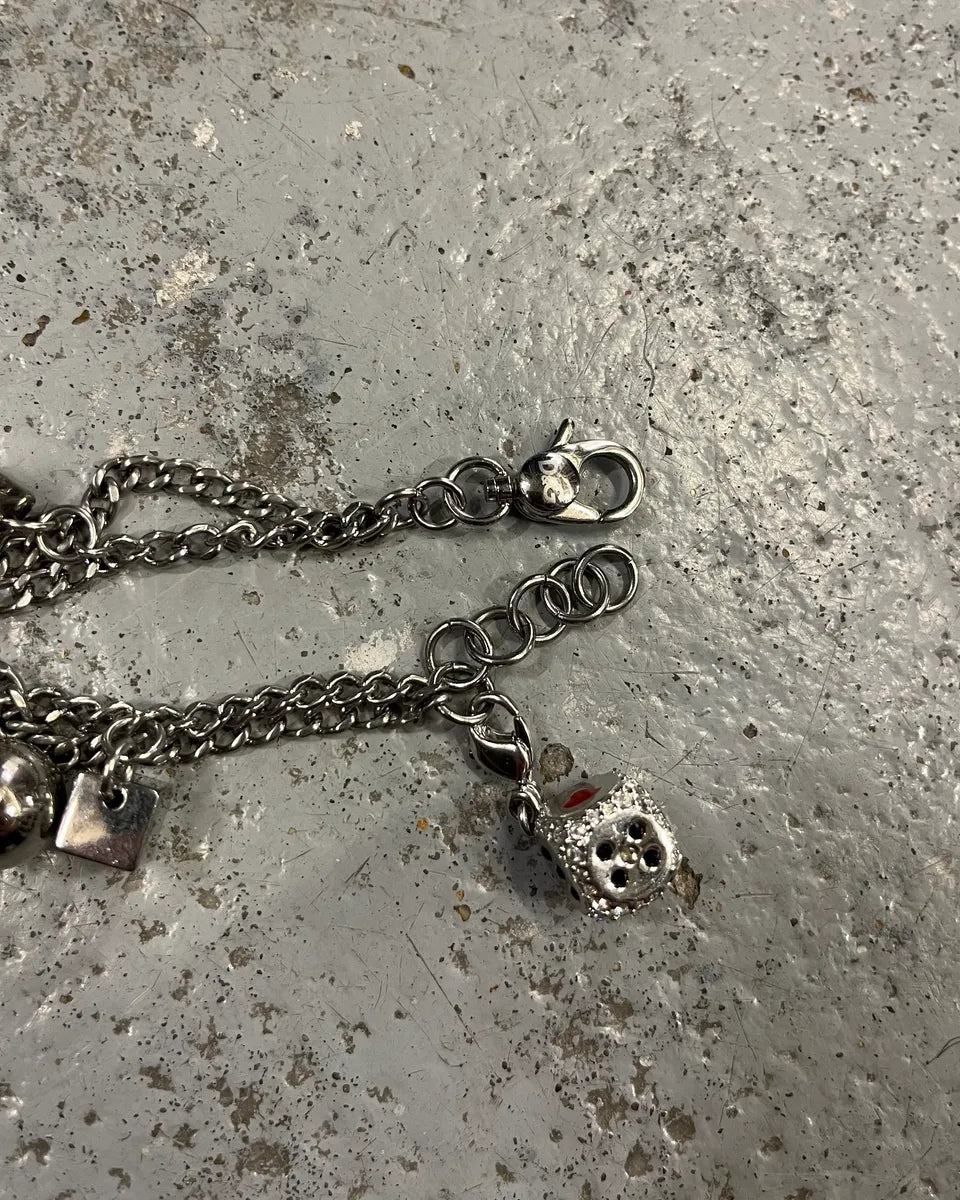 2000s Dolce & Gabbana Stainless Still Metal Charm Bracelet pWViiAZ 5