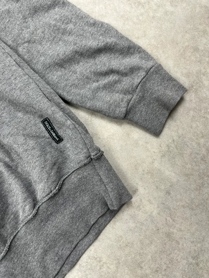 2000s Dolce & Gabbana Steve McQueen Grey Hoodie wjOaVIs 7